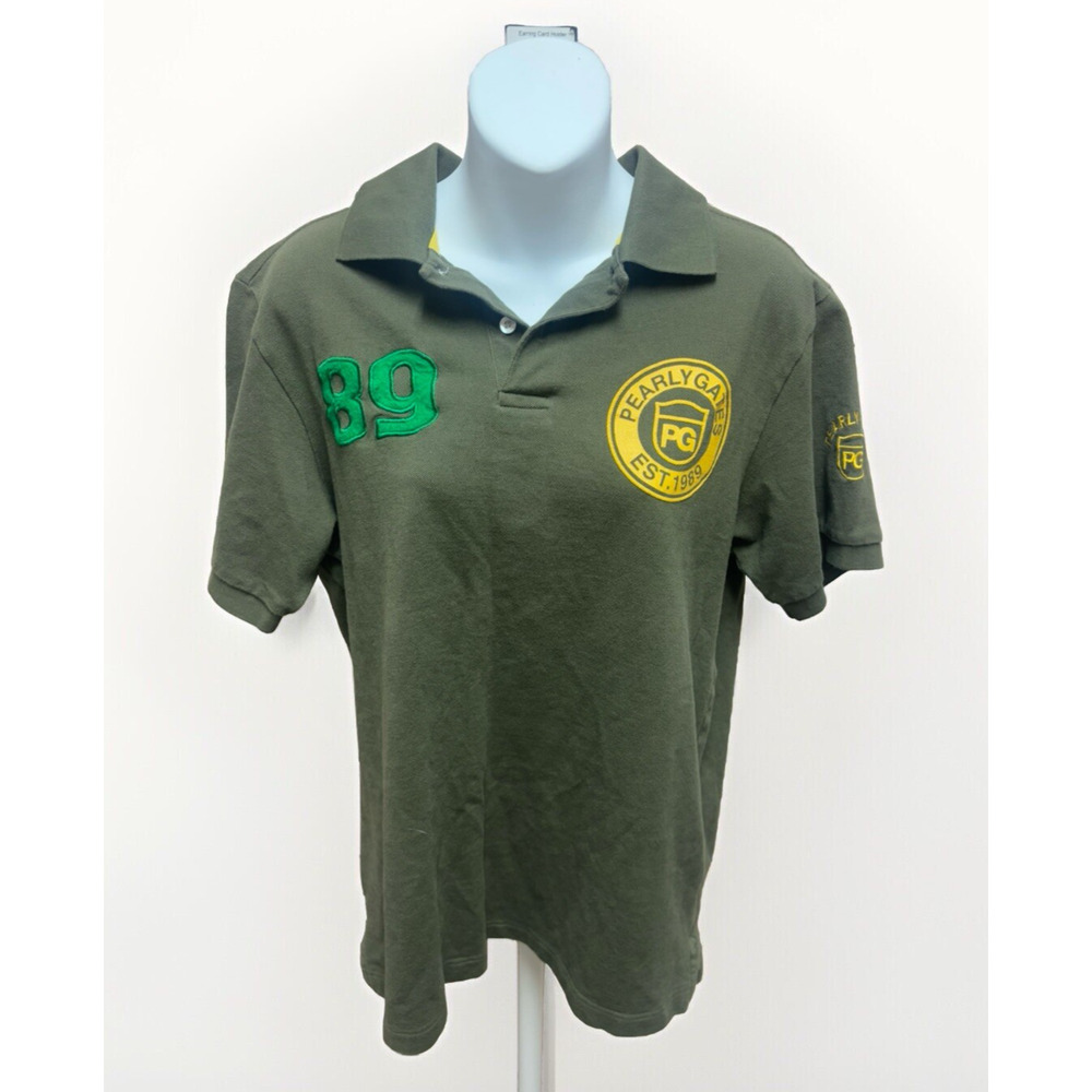 Pearly Gates Womens Golf Polo Size 6 Short Sleeve Olive Green Embroidered Casual